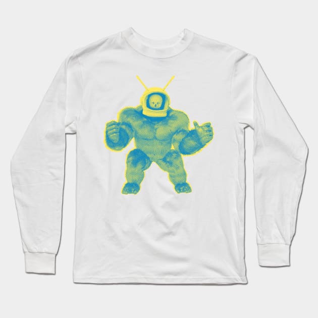 Robot Monster half tone Long Sleeve T-Shirt by UnlovelyFrankenstein